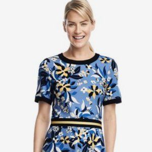 Draper James Ponte floral short sleeve dress, sz M